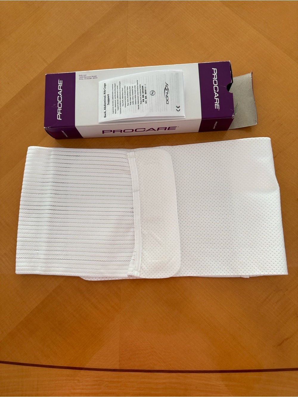 ProcareWhite Support Belt - White size m/l